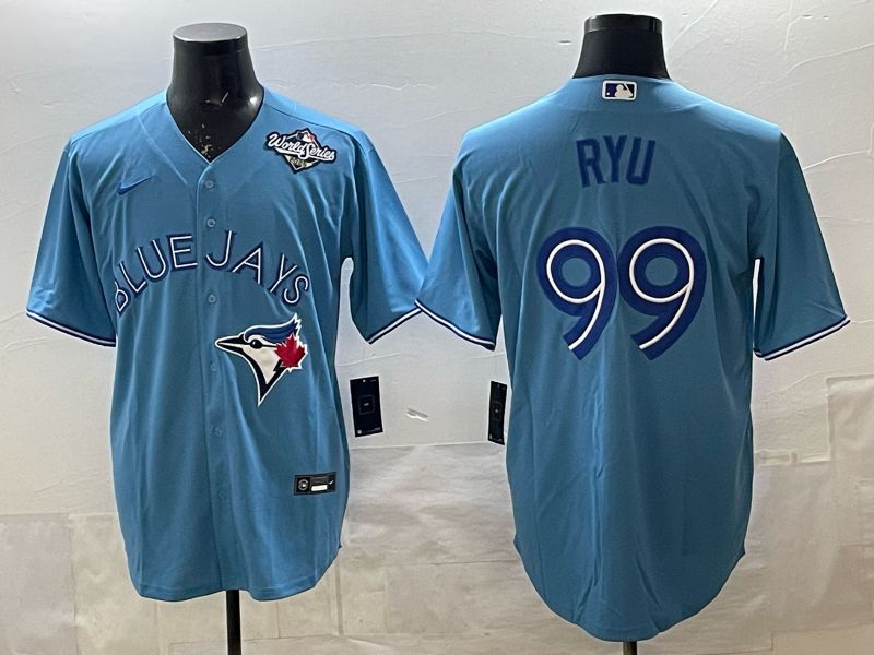 Men 2025 Toronto Blue Jays #99 Ryu Blue Game Nike MLB Jersey style 02->toronto blue jays->MLB Jersey